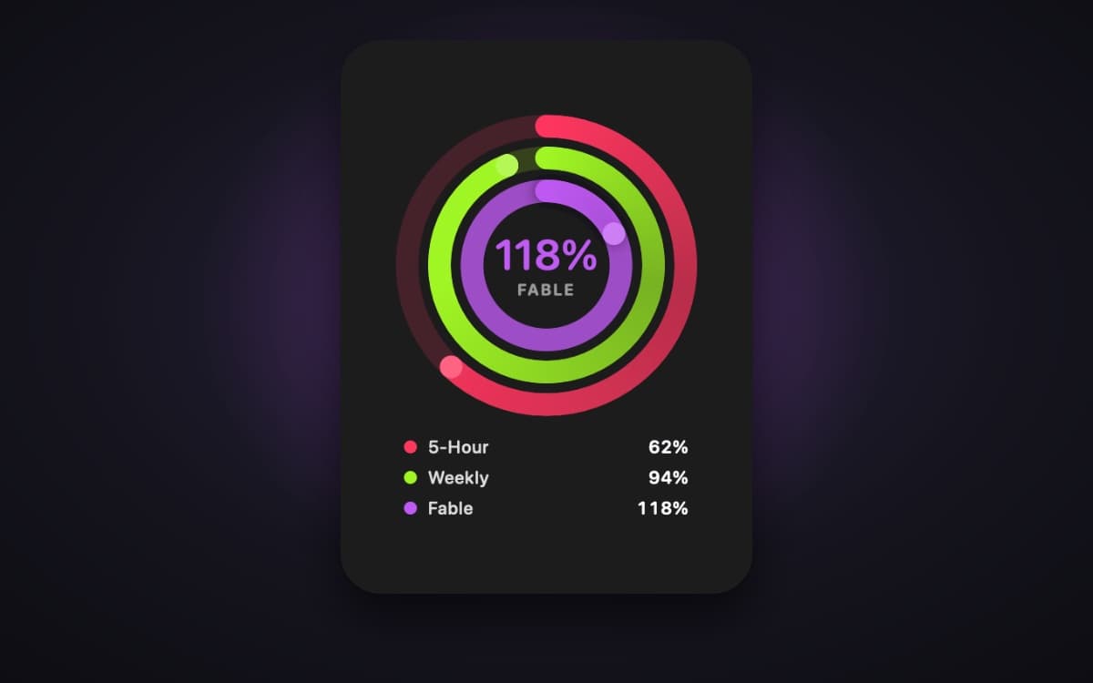 Screenshot of claude-usage-widget